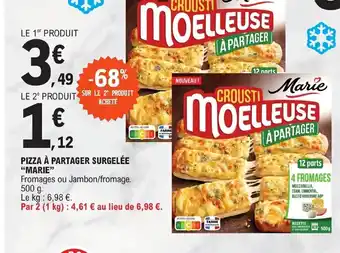 E.Leclerc PIZZA À PARTAGER SURGELÉE "MARIE" offre