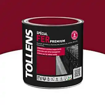 Castorama Peinture fer extérieur/intérieur rouge basque tollens 2l offre