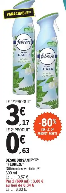 E.Leclerc DESODORISANT(1)(3)(4) "FEBREZE" offre