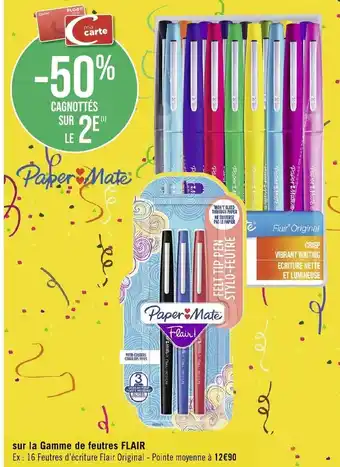 sur la Gamme de feutres FLAIR