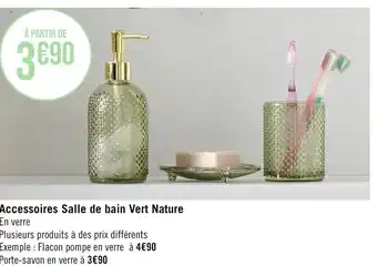 Géant Casino Accessoires Salle de bain Vert Nature offre