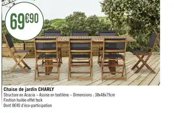 Géant Casino Chaise de jardin CHARLY offre