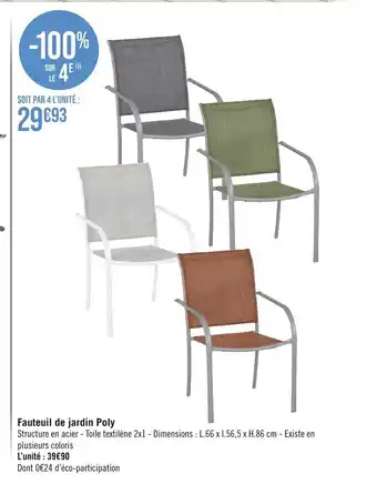 Fauteuil de jardin Poly