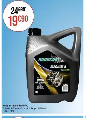 Géant Casino Huile essence 5w40 5L offre