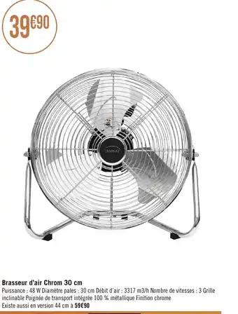 Brasseur d'air Chrom 30 cm