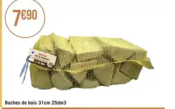 Géant Casino Buches de bois 31cm 25dm3 offre