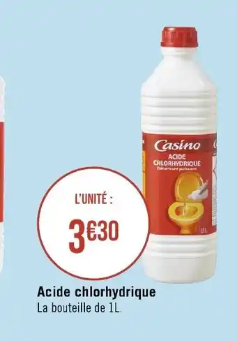 Acide chlorhydrique La bouteille de 1L.