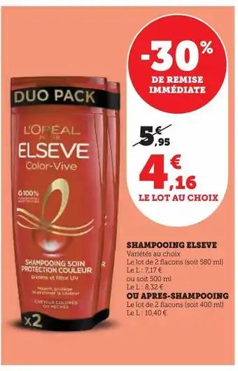 Super U Shampooing elseve offre