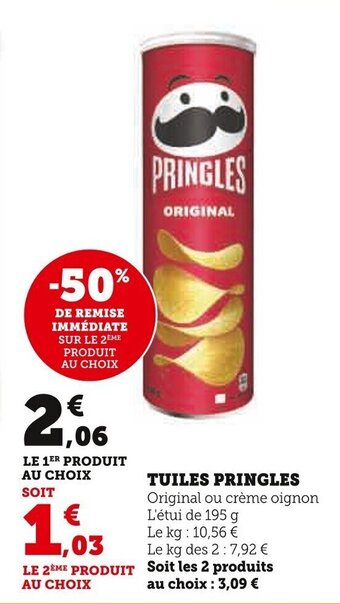 Super U TUILES PRINGLES offre