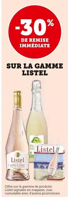 Super U SUR LA GAMME LISTEL offre