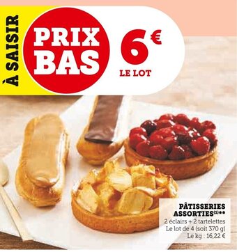 Super U PÂTISSERIES ASSORTIES(¹)** offre