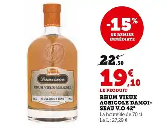 Super U RHUM VIEUX AGRICOLE DAMOI- offre