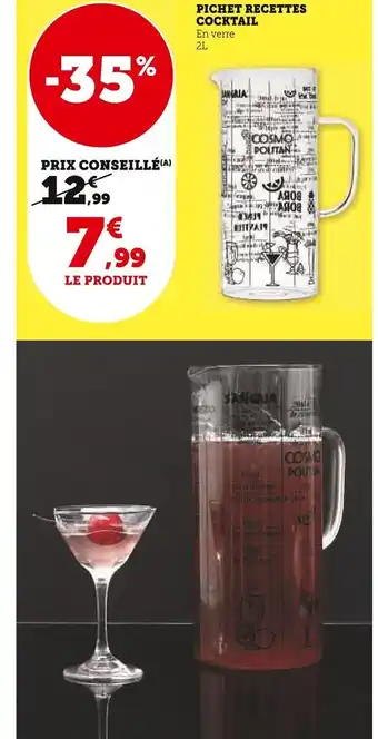 Super U PICHET RECETTES COCKTAIL offre