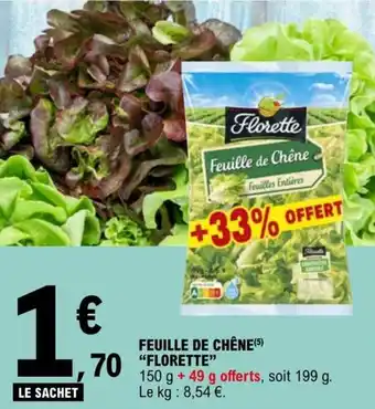 FEUILLE DE CHÊNE(5) "FLORETTE"