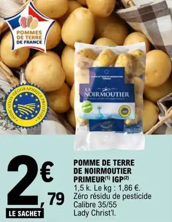 POMME DE TERRE DE NOIRMOUTIER PRIMEUR(Âč) IGP(ÂČ)
