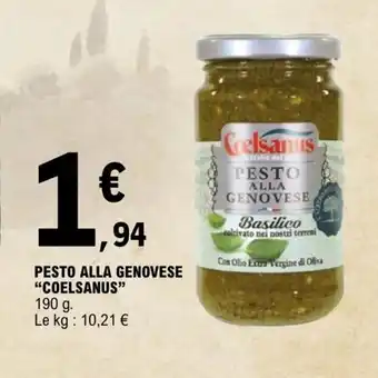E.Leclerc PESTO ALLA GENOVESE "COELSANUS" offre