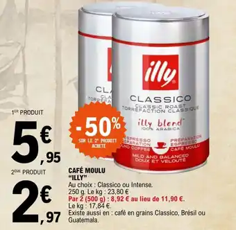 E.Leclerc CAFÉ MOULU "ILLY" offre