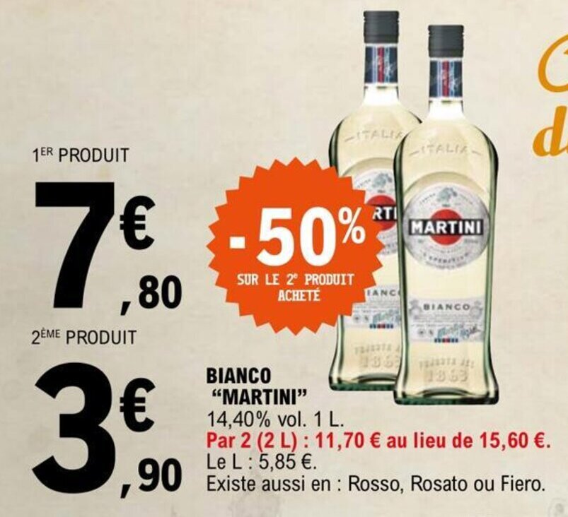 Promo BIANCO "MARTINI" chez E.Leclerc