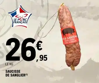 E.Leclerc SAUCISSE DE SANGLIER(¹) offre