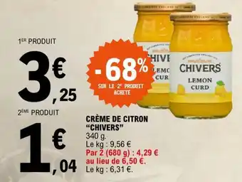 E.Leclerc CRÈME DE CITRON "CHIVERS" offre