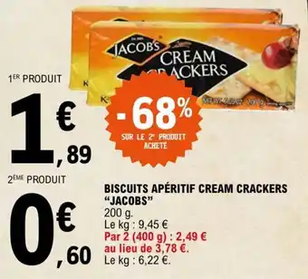 E.Leclerc BISCUITS APÉRITIF CREAM CRACKERS "JACOBS" offre