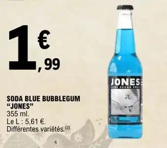 E.Leclerc SODA BLUE BUBBLEGUM "JONES" offre