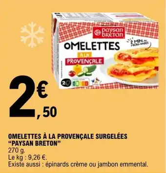 E.Leclerc OMELETTES À LA PROVENÇALE SURGELÉES "PAYSAN BRETON" offre