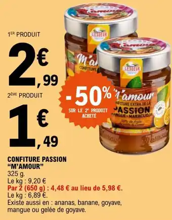 E.Leclerc CONFITURE PASSION "M'AMOUR" offre