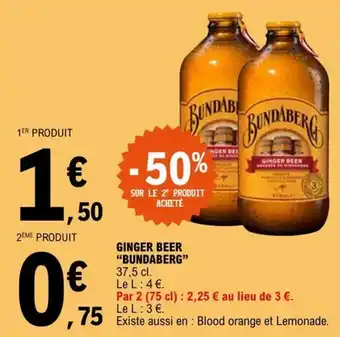E.Leclerc GINGER BEER "BUNDABERG" offre