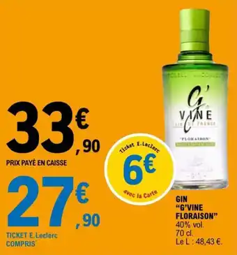 E.Leclerc GIN "G'VINE FLORAISON" offre