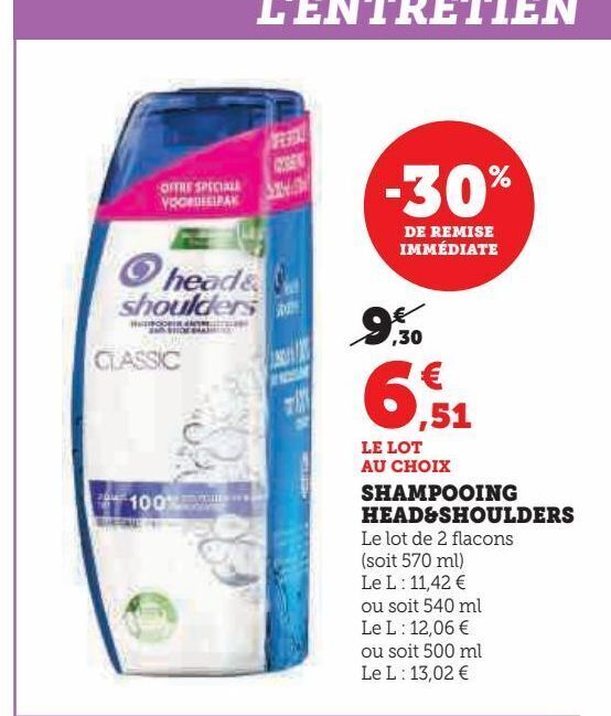 U Express Shampooing  head&shoulders offre