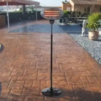 Chauffage radiant à quartz pour extérieur 2000w kekai terrace avec hauteur réglable 120-210 cm avec 3 tubes radiants