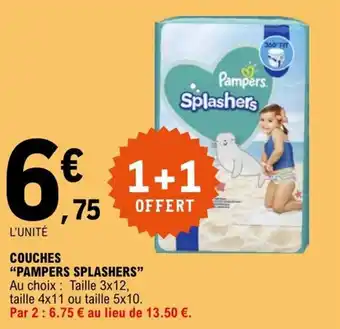E.Leclerc COUCHES "PAMPERS SPLASHERS" offre