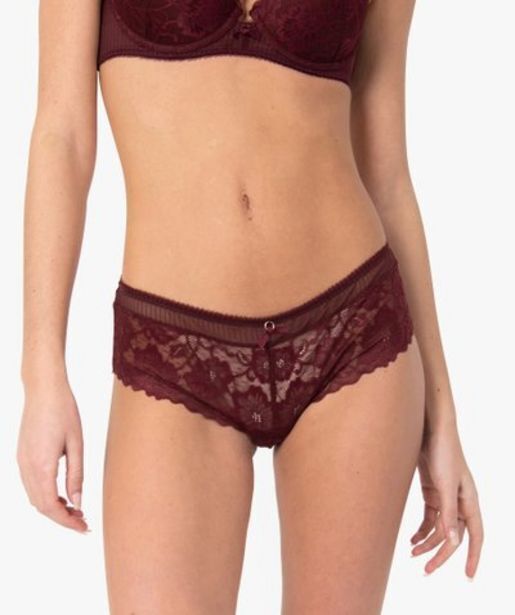 Gémo Shorty femme en dentelle avec petit anneau à la taille offre