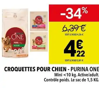 Purina one croquettes pour chien