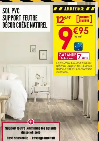 Décor Discount Support feutre décor chêne naturel offre