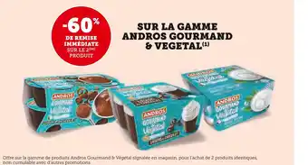 Andros -60% de remise immédiate sur le 2ème produit sur la gamme andros gourmand & vegetal