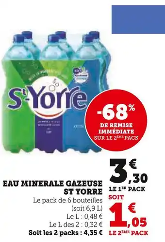 Super U St yorre eau minerale gazeuse offre