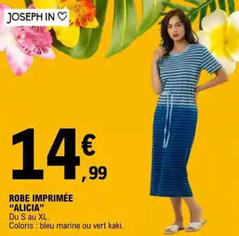 E.Leclerc ROBE IMPRIMÉE "ALICIA" offre
