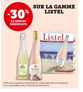 U Express Listel -30% de remise immédiate sur la gamme listel offre