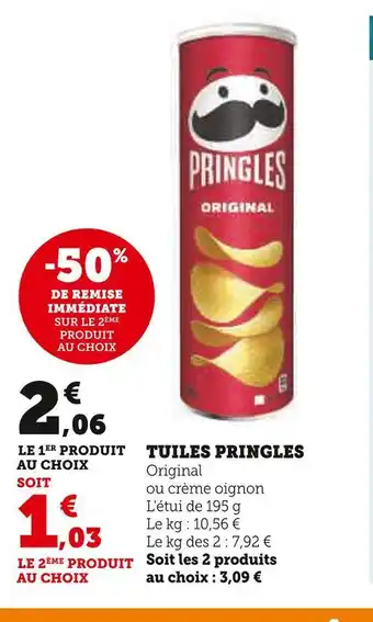 Super U Pringles tuiles pringles offre