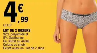 LOT DE 2 BOXERS