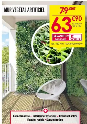 Décor Discount Mur végétal artificiel offre