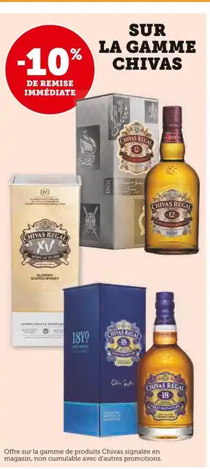 Chivas -10% de remise immédiate sur la gamme chivas