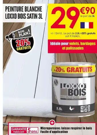 Décor Discount Loxxo peinture blanche bois satin 3l offre