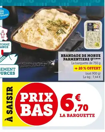 U Express U brandade de morue parmentiere offre