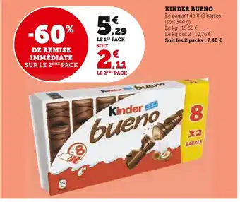 Super U Kinder bueno kinder bueno offre