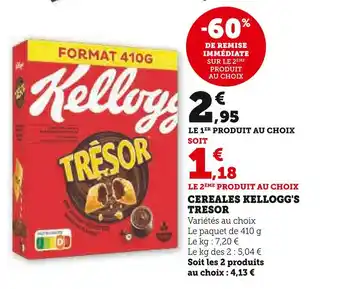 Super U Kellogg's tresor cereales offre