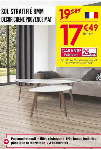 Décor Discount Sol stratifié 8mm décor chêne provence mat offre