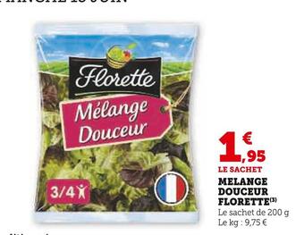 Super U Florette melange douceur offre